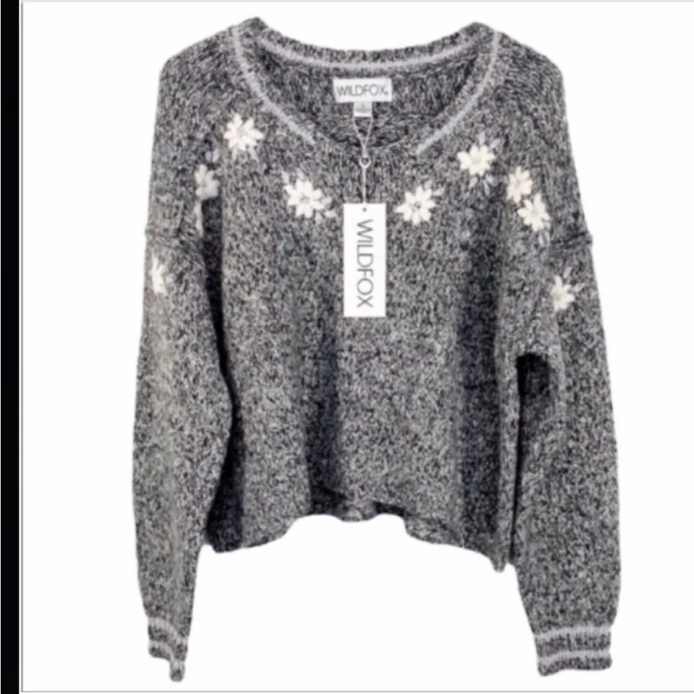 WILDFOX flower field Lewis sweater NEW